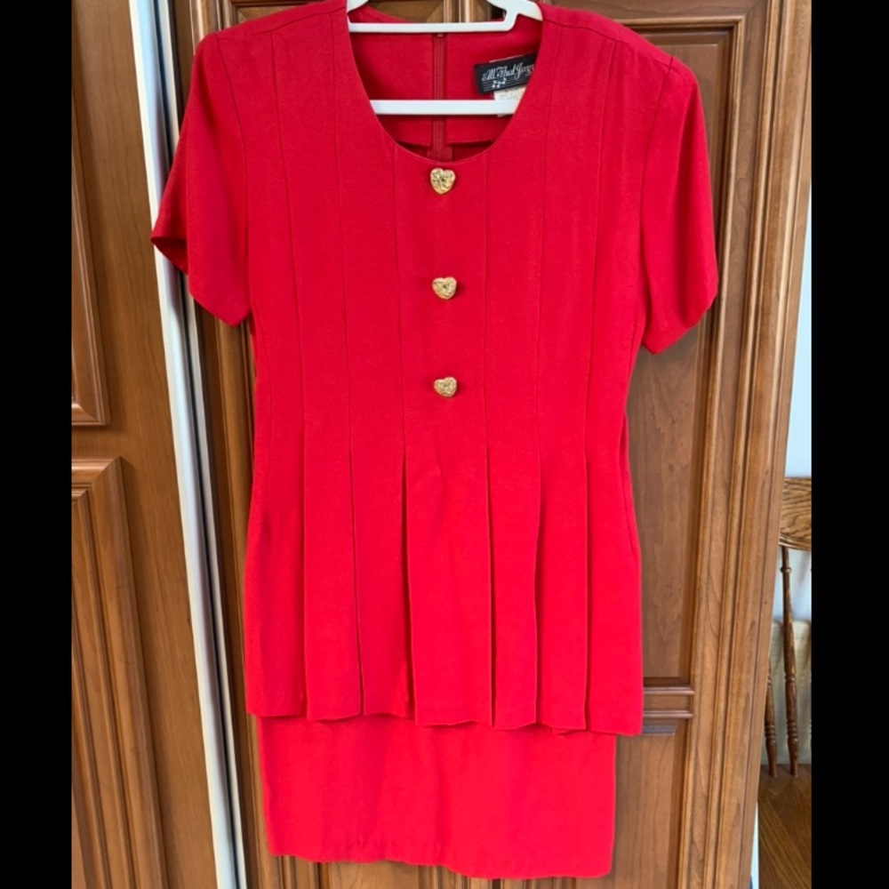 All That Jazz Vintage 80s Red Dress